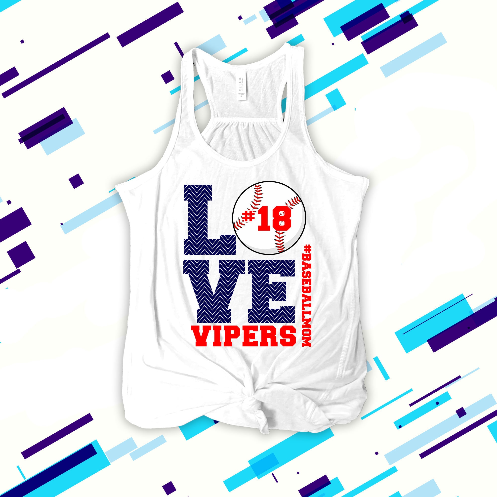 Baseball Mom Tank Top Flowy LOVE Great 