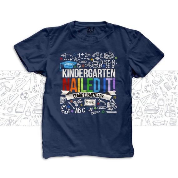 Kindergarten Graduation Shirt Graduation Colorful Rainbow - Etsy