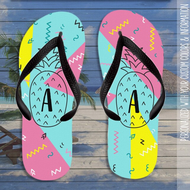 j crew pineapple flip flops