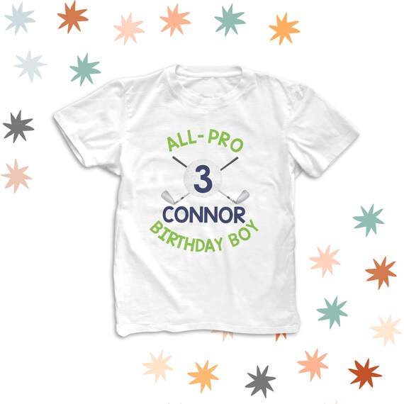 Golf Birthday Boy Shirt ALL PRO Golf Sports Themed Birthday Etsy