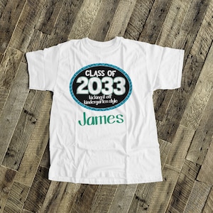 Back to school shirt class of any year personalized boy back to school Tshirt MSCL-085 image 1