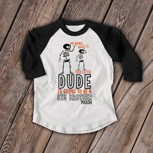 big brother to be halloween shirt skeleton Halloween big brother to be shirt - skeleton surprise pregnancy announcement tshirt 22SNLF-002-BR