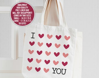 My Daily Women Tote Shoulder Bag Pink Hearts Valentines Day Wedding Handbag 