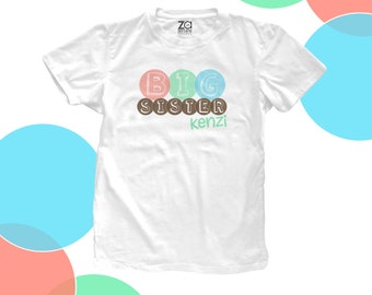 Custom big sister multicolor circles Tshirt MSMP-026-N