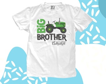 big brother shirt tractor hip new  perfect pregnancy announcement for the big brother to be MTRC-009