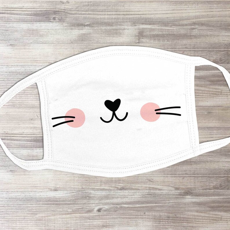 Face Mask Kitty Cat Face Mask Adorable Cat Mask Cute Etsy UK