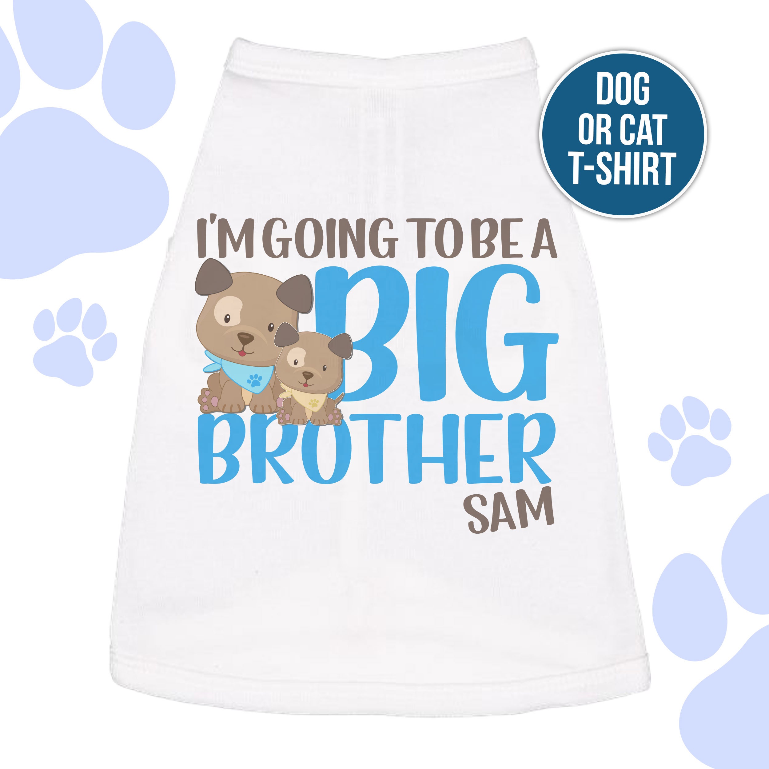 Big Brother Dog Shirt I m Going to Be a Big Brother Personalized Dog Tshirt Perfect for First Baby Pregnancy Announcement MPUP 030 Etsy Canada