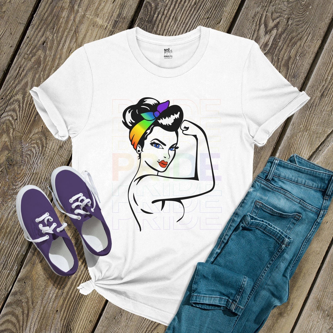 Pride Shirt Rainbow Rosie We Can Do It Unisex Tshirt LGBTQ - Etsy