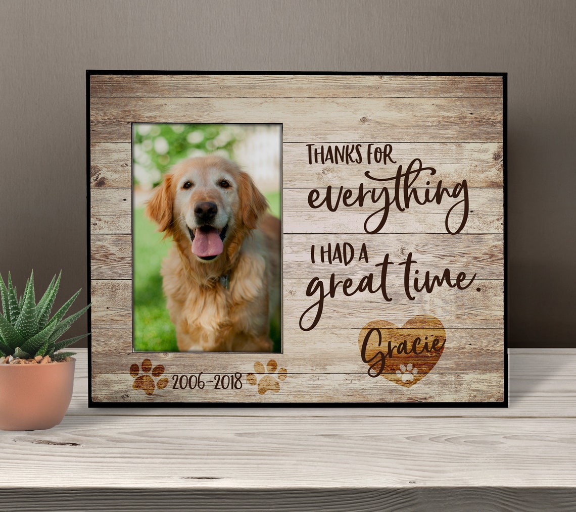 Thanks For Everything Pet Memorial Frame.