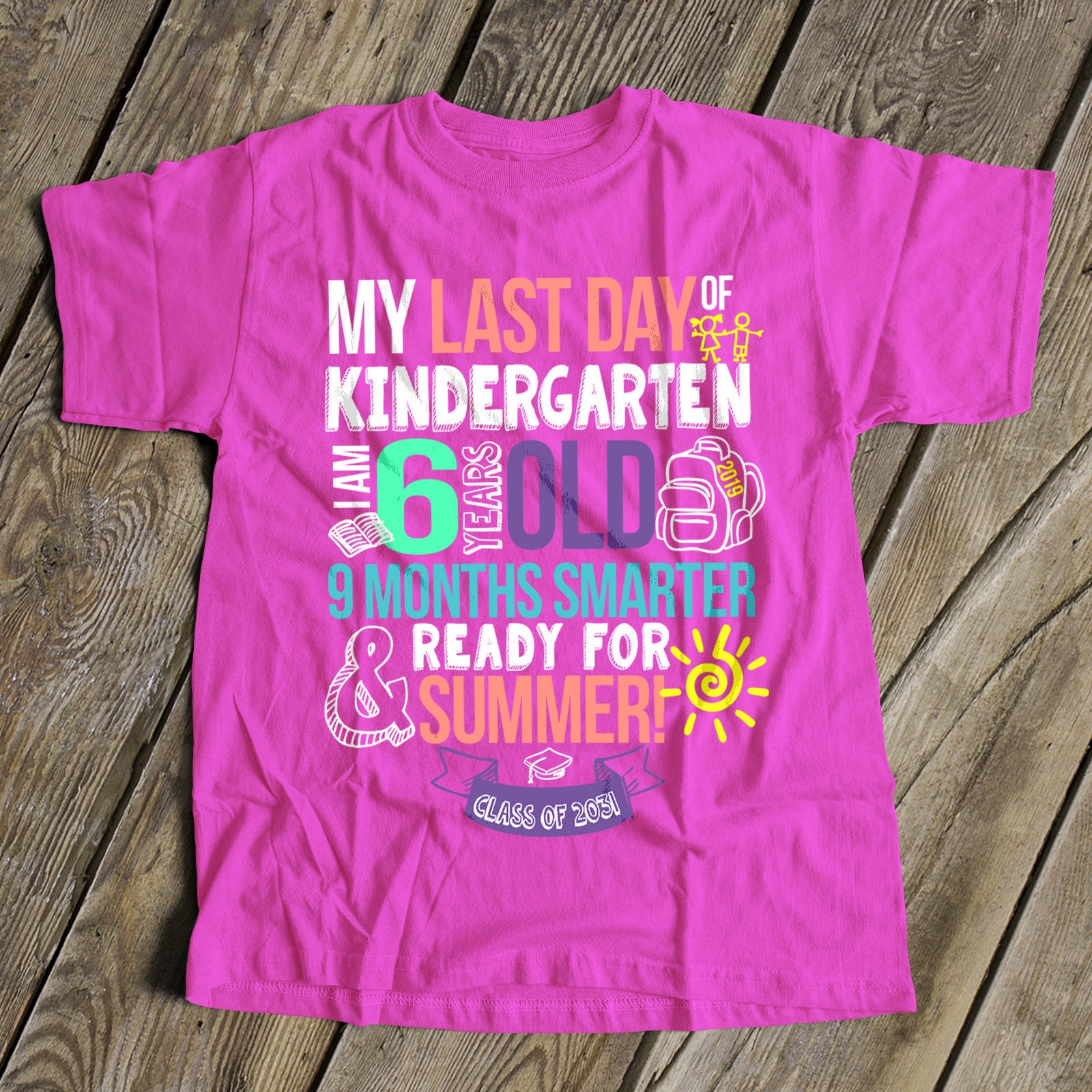 Mädchen-Abschluss-Shirt Kindergarten letzten Tag dunkles | Etsy