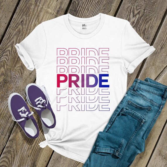 Pride Shirt | Pride Repeating Word Unisex Tshirt | LGBTQ Shirts