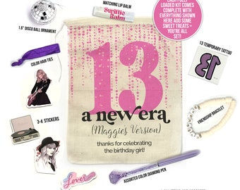 thirteenth birthday eras party favors a new era teenager birthday party party favor bags 13th birthday taylor inspired birthday party favors