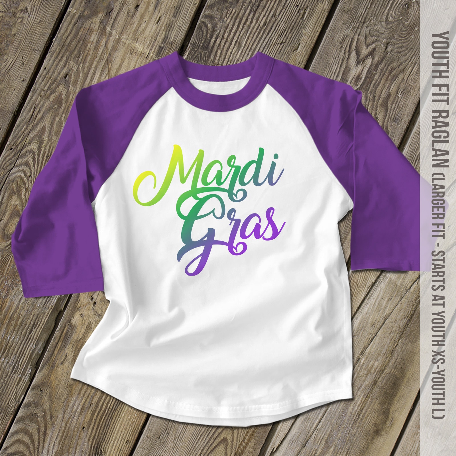 Mardi Gras camisa / script mardi gras niños raglán camisa / Etsy