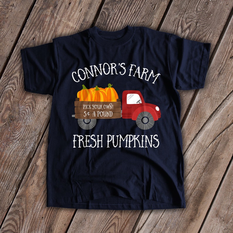 pumpkin patch shirt pumpkin truck farm fresh pumpkins pumpkin patch t-shirt for boys personalized t shirt pumpkin picking snlf-045d