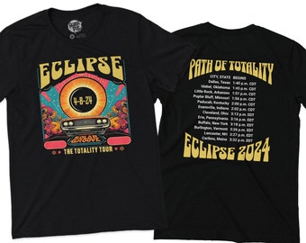 total solar eclipse retro bright totality old poster style eclipse t-shirts watching eclipse 2024 cool eclipse t-shirts concert style