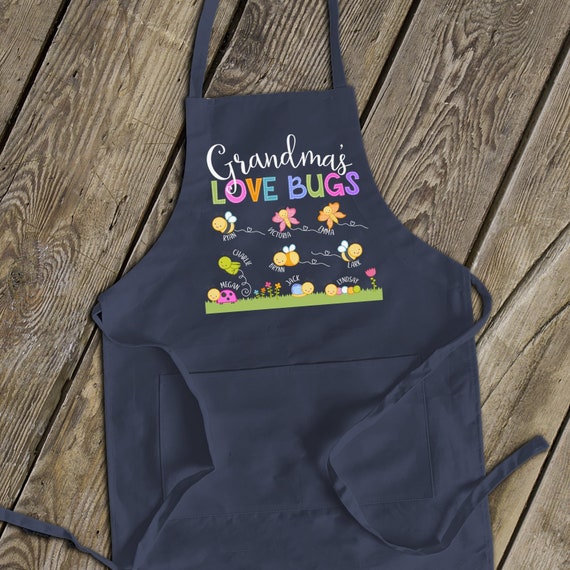 Oma Schurze Nana Schurze Von Enkelkindern Personalisierte Etsy