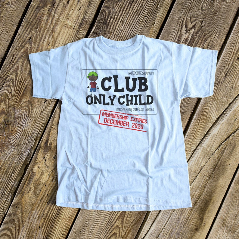 only child shirt for big brother to be funny club only child with membership expiring aka your due date MOCH-005N image 3