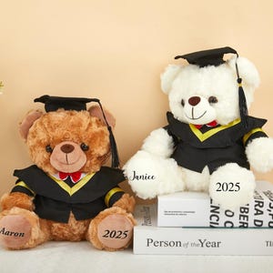 Custom Name&Year Graduation Bear,Personalized Grad Teddy Graduation Gift,Plush Bear Preschool Graduation Gift,College Grad Gift for Her Him
