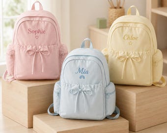 Gepersonaliseerde geborduurde peuterrugzak, op maat gemaakte peuterschooltas, tas voor zomerkamp, cadeau voor jongens en meisjes voor de start van het schooljaar, kindercadeau