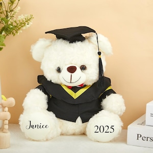 Custom Plush Bear with Name & Year Gift for Graduates,Personalised Graduation Teddy Bear 2025,Graduation Keepsake Gifts for Grads