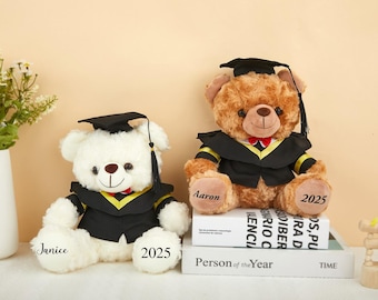 Oso de peluche personalizado para graduación, uniforme de peluche, regalo de recuerdo