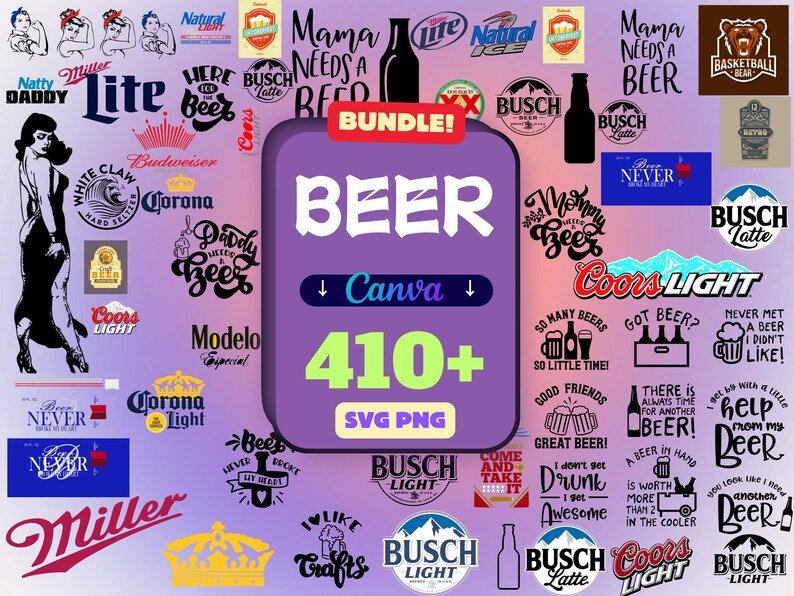 410 BEER SVG BUNDLE, Beer Clipart Bundle, Beer Svg for Cricut, Beer ...
