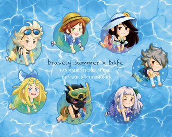 BDFE theme Summer Swimwear Sticker Sheet