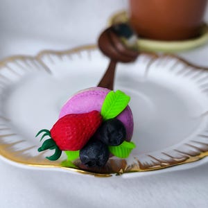 Lecker Löffel, Polymer Clay Löffel, Süßer Löffel, Macaron Löffel, Kaffeelöffel, Teelöffel, Handgemachter Dessertlöffel, Geschenk für Mädchen, Geschenklöffel