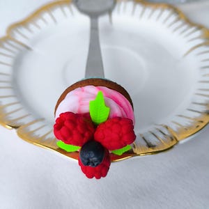 Cupcake Löffel, Beeren Löffel, Polymer Clay Löffel, Lecker Löffel, Süßer Löffel, Kaffeelöffel, Löffel Dekor, Geschenklöffel, Teelöffel, Dessertlöffel