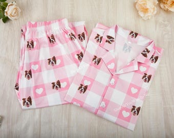 Benutzerdefiniertes Gesichtspyjama-Set, personalisierte Fotopyjamas, Valentinstagsgeschenk