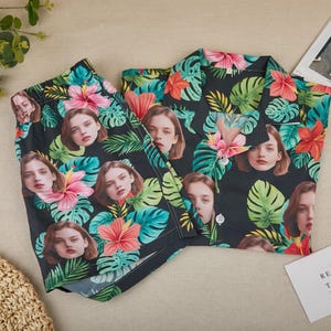 Custom Hawaiian Shirt with Your Face, Personalized Tropical Beach Shirt for Bachelor Party,  Face Hawaiian Shirt, Family Vacation Hawaii