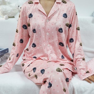 Custom Photo Face Pajama Pants for Mom, Personalized Pet  Family Pajama Set with Dog Cat Portrait, Mother&#39;s Day Gift for Dog Moms  Grandma