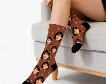 Chaussettes personnalisées avec photo pour animal de compagnie, chaussettes personnalisées pour le visage, cadeau fantaisie