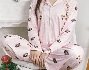 Personalized Pet Photo Pajamas, Custom Family Keepsake