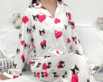 Custom Photo Pajama Set, Personalized Face Pajamas, Mother's Day Gift