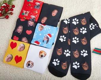 Custom Face Socks – Personalized Photo Gift, Pet Portrait Socks