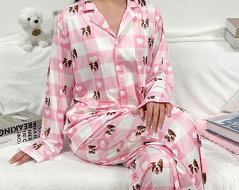Custom Face Pajamas, Personalized Photo Pajamas, Pet or Family Gift