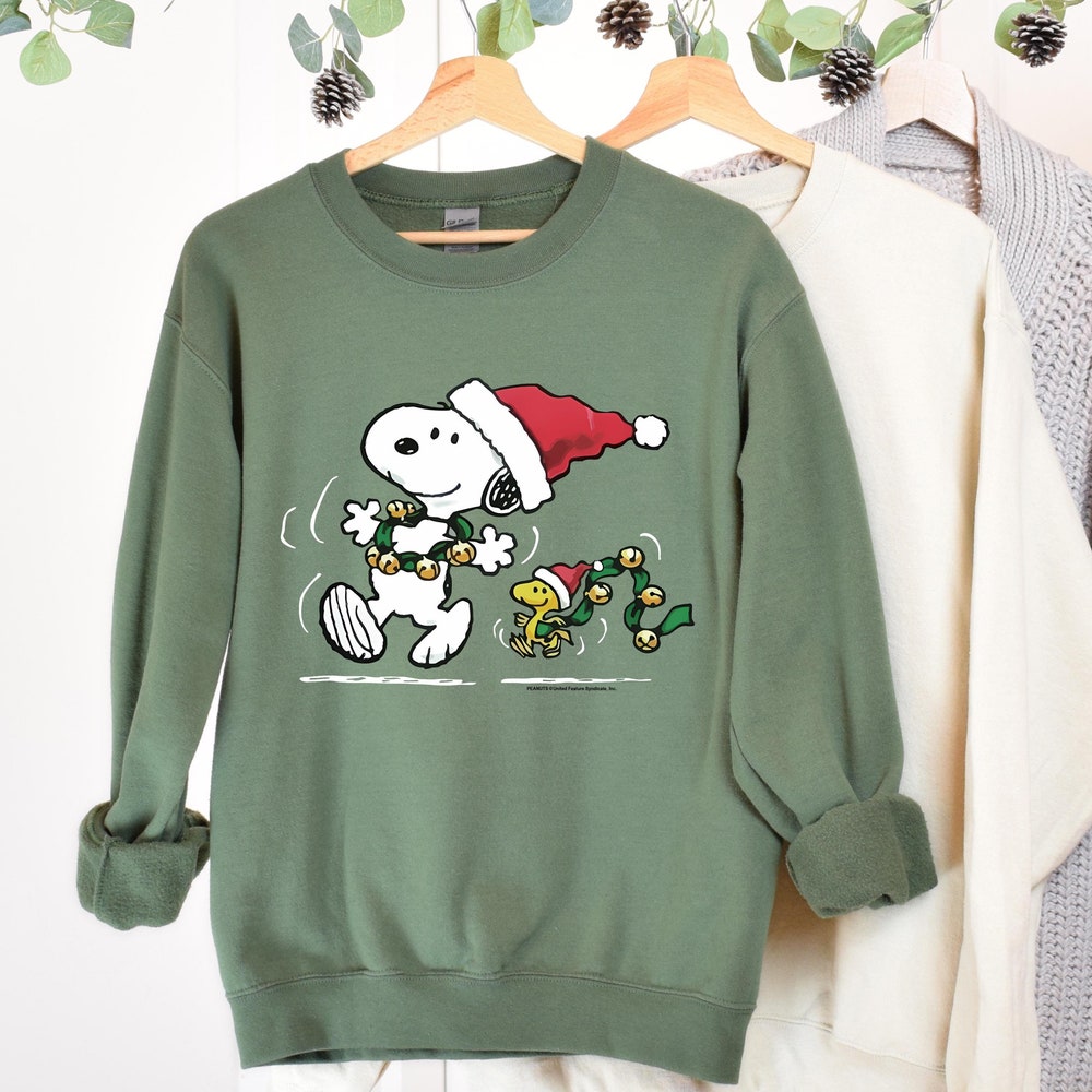 Snoopy Christmas Sweatshirt, Christmas Apparel, Cute Christmas Dog Lover Gift, Dog Christmas Crewneck, Boujee T-Shirt, Christmas Gifts Fashion24Hs