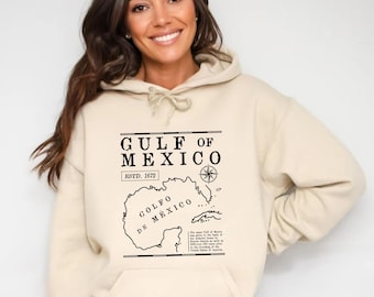 Gulf of Mexico Hoodie: Retro Vintage Mexico Art Sweatshirt