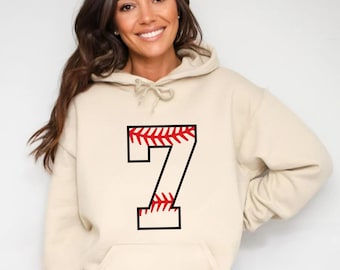 Custom Baseball Number Sweatshirt - Baseball Mama - Womens Baseball Sweater - Personalized Baseball Mom Gift - Game Day - Player Number
