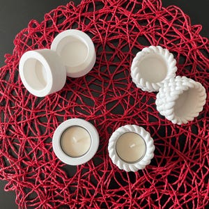 Tealight holder knit, candle holder in braided look for tealights up to 4.0 cm diameter