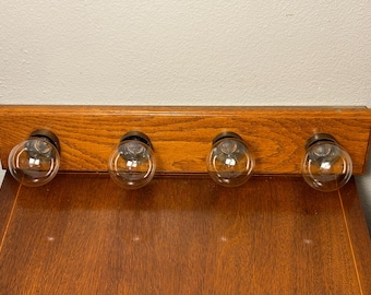 Vintage Wooden Vanity Light | 4 Bulbs