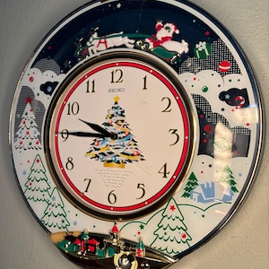 Seiko Christmas Musical Melodies In Motion Wall Clock | 100% Working | 14 inch