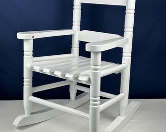 White Wooden Rocking Chair For Kids | Assembly Required!