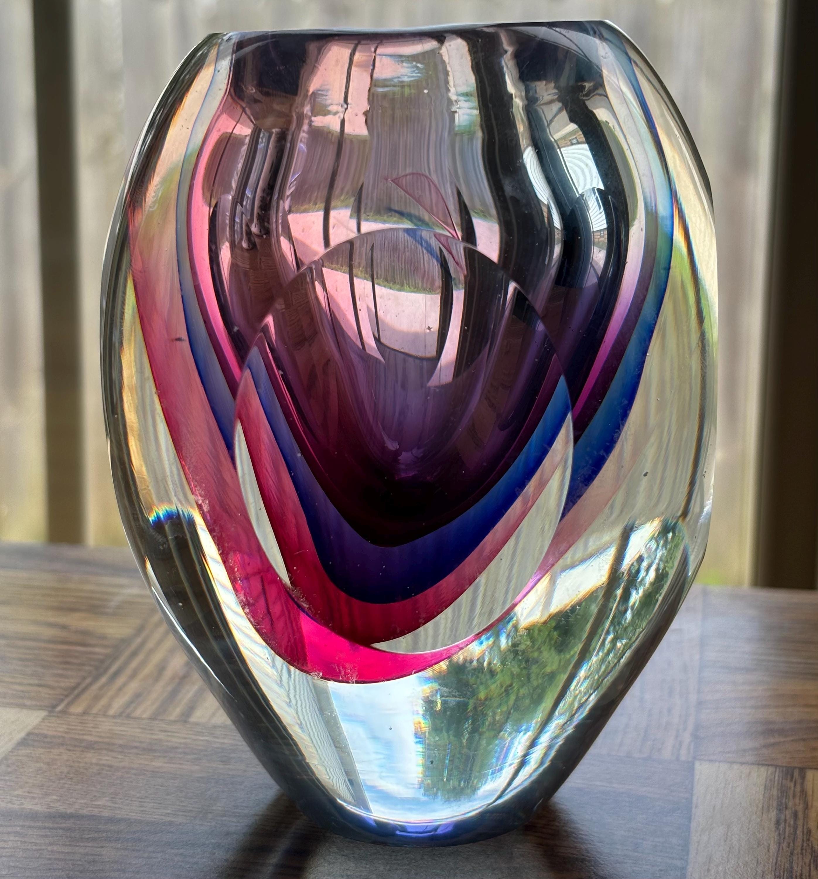 Pink Murano Vase - Etsy
