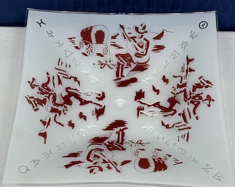 Vintage 1950s Cowboys Ceiling Light Shade | Wester Decor