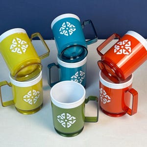 16oz ceramic floral coffee mugs Durable 16 oz Coffee Cups Large White Coffee Mugs Set of 2 White – artketty main image 0