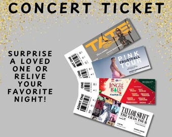 Personalized Concert Digital Ticket | Custom Event Digital Ticket | Surprise Concert Gift