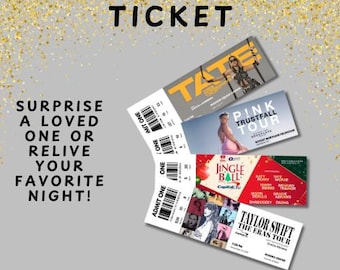 Personalized Concert Ticket | Custom Event Ticket | Surprise Concert Gift