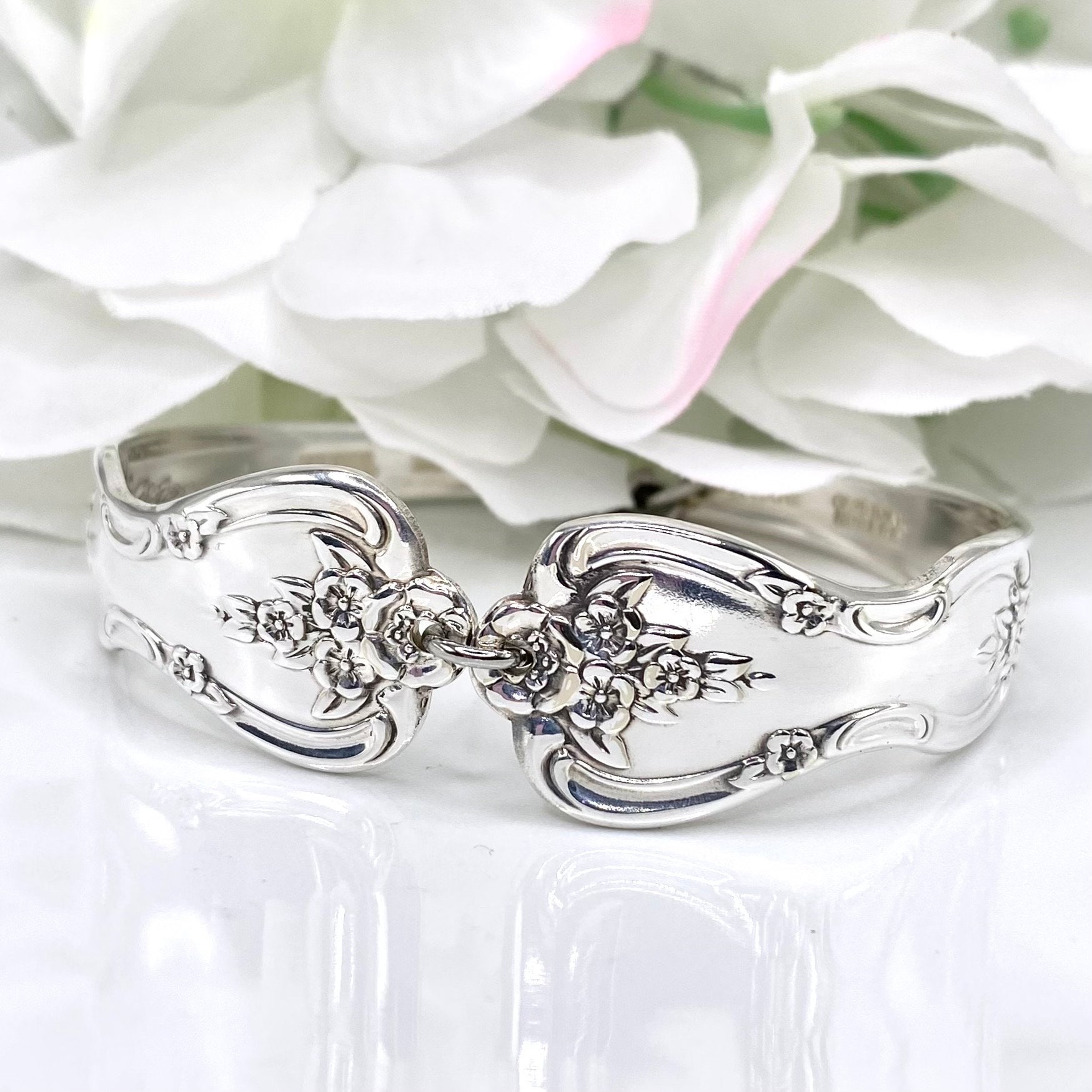 Silver Spoon Bangle - Etsy